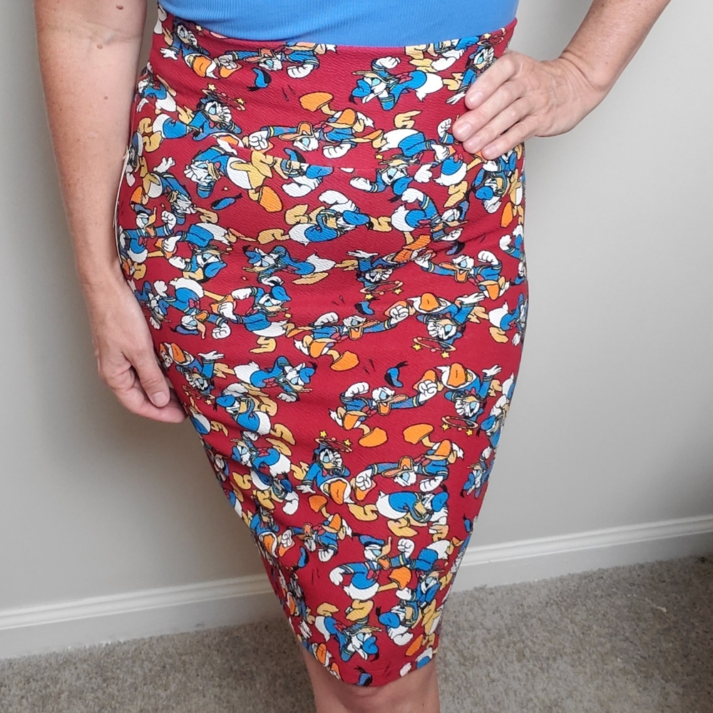 LuLaRoe Donal Duck Disney Pencil Skirt